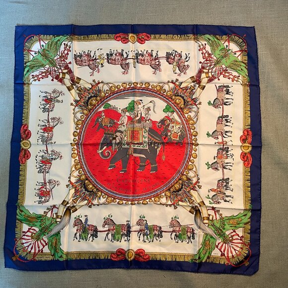Hermès Caparaçons de la France et de L'Inde Silk Scarf - Picture 1 of 3